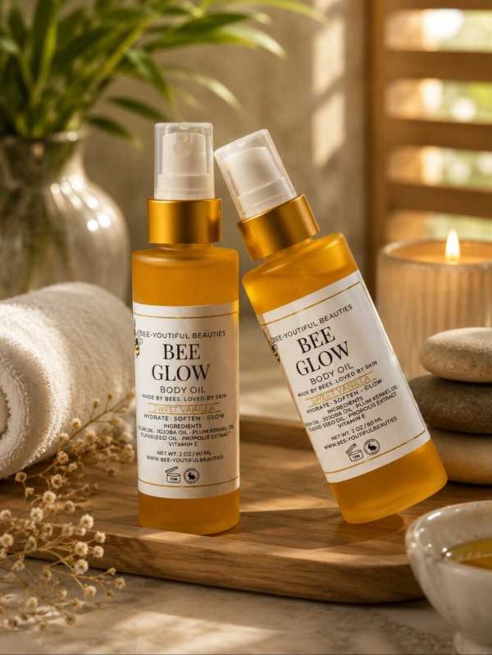 🍦🐝 Sweet Vanilla BEE GLOW Body Oil